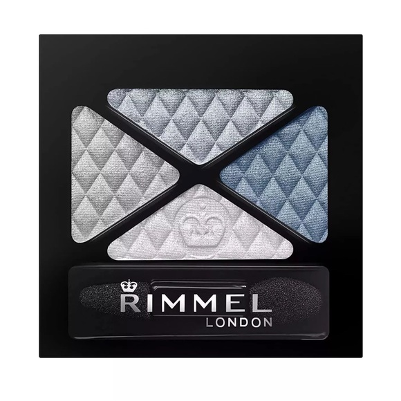 NWT Rimmel London Glam Eyes #004 Smokey Blue Quad Eyeshadow Discontinued - Picture 1 of 4